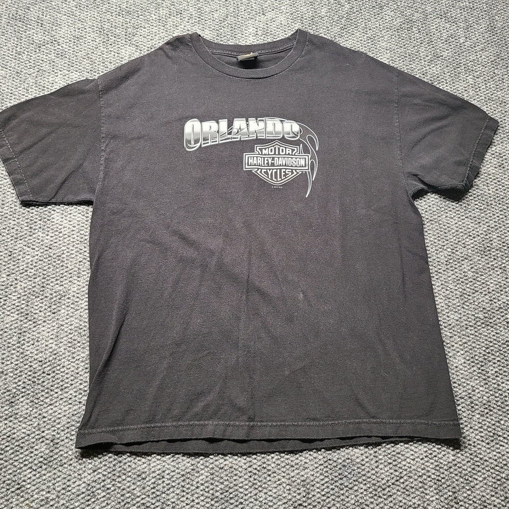 Harley Davidson Biker Bike T Shirt Black XL Motorcycle T shirts Orlando Florida